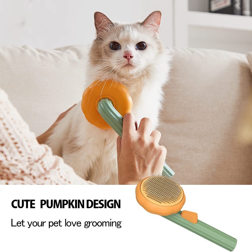 Pet Brush, Pet Grooming Self Cleaning Slicker Brush For Dogs