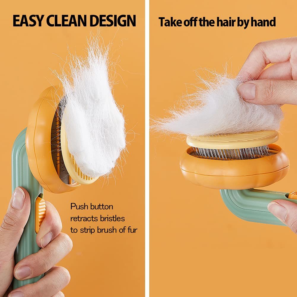 Pet Brush, Pet Grooming Self Cleaning Slicker Brush For Dogs