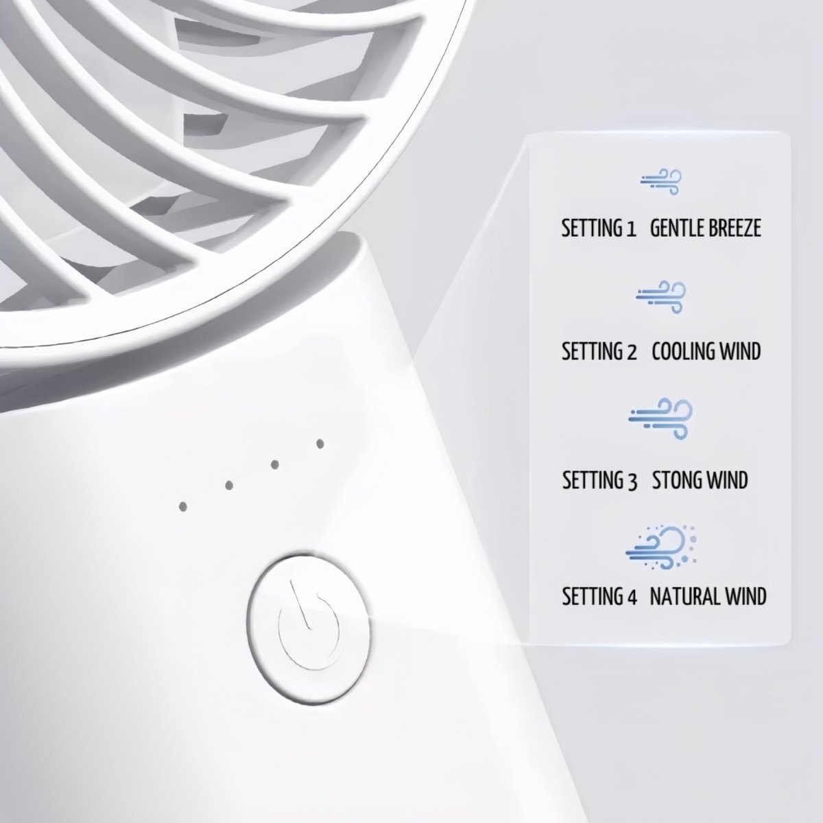 2-in-1 Portable High-speed Cooling Mini Fan with Power Bank, Foldable