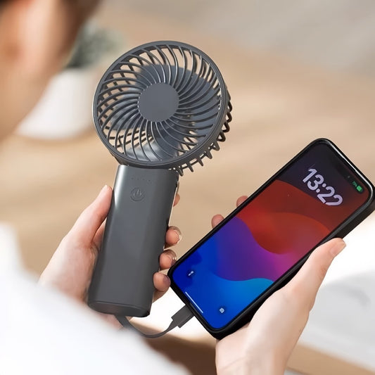 2-in-1 Portable High-speed Cooling Mini Fan with Power Bank, Foldable