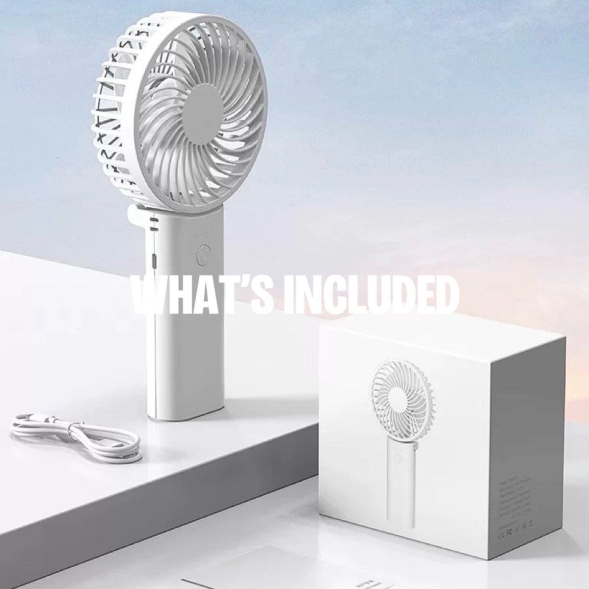 2-in-1 Portable High-speed Cooling Mini Fan with Power Bank, Foldable