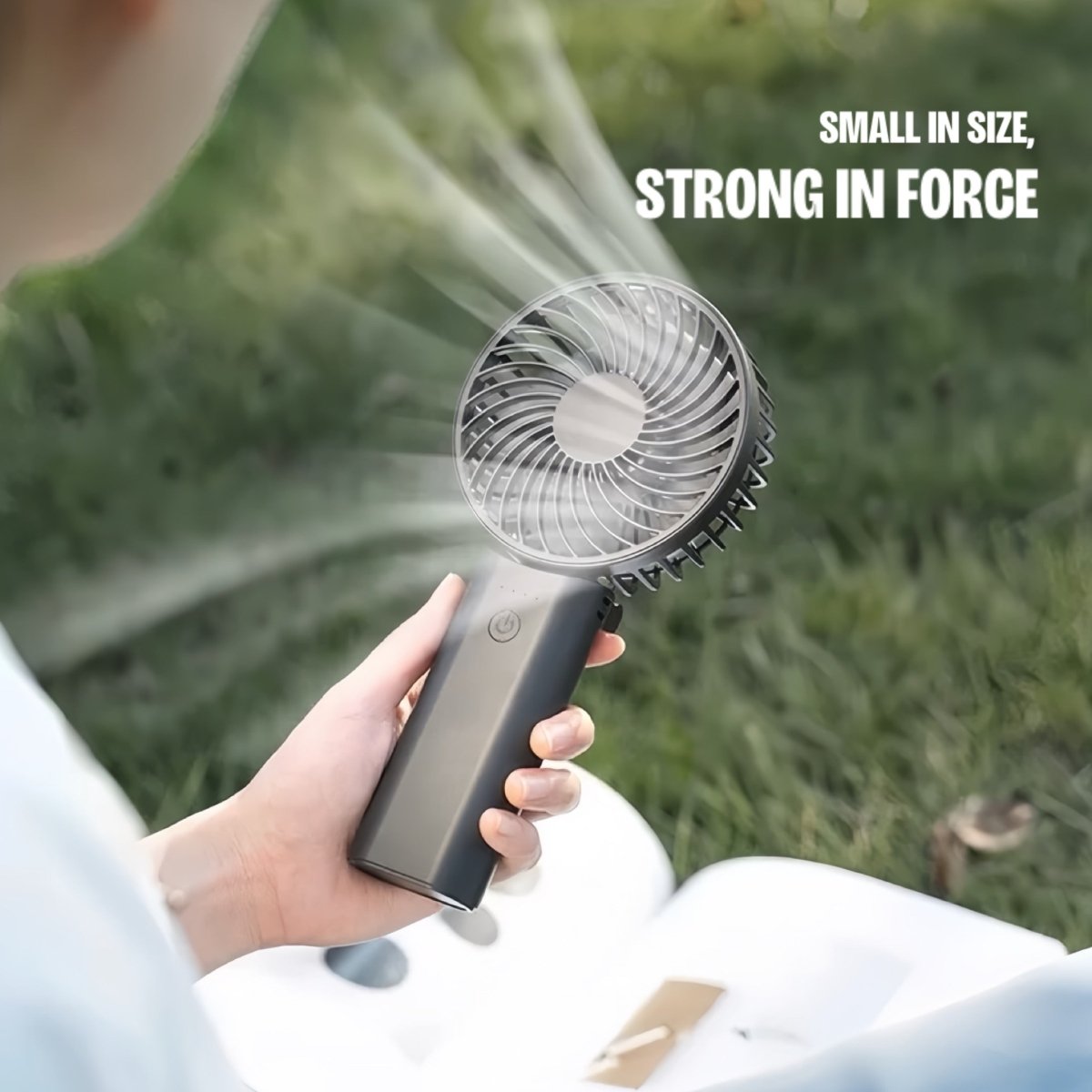 2-in-1 Portable High-speed Cooling Mini Fan with Power Bank, Foldable
