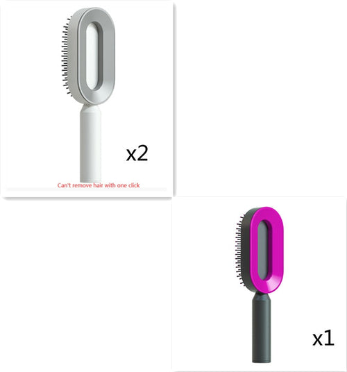 Self Cleaning Hair Brush For Women One-key Cleaning Hair Loss Airbag