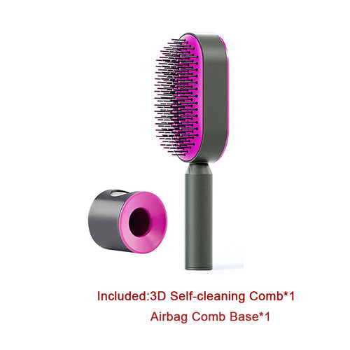 Self Cleaning Hair Brush For Women One-key Cleaning Hair Loss Airbag