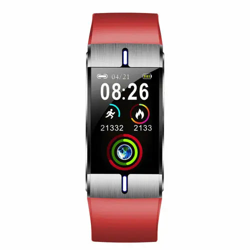 Blood Pressure Heart Rate Exercise Pedometer Smart Bracelet Maroon Asteria