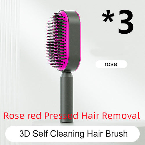 Self Cleaning Hair Brush For Women One-key Cleaning Hair Loss Airbag