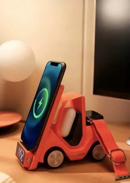 4 in 1 Forklift Fast Wireless Charging Station Dock for iPhone,