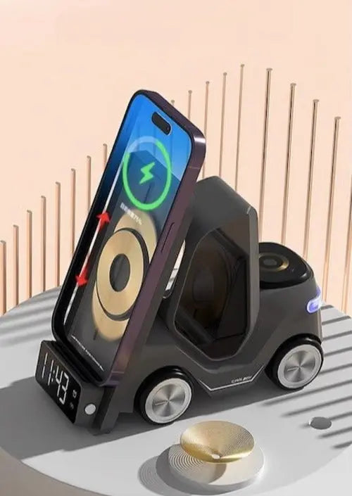 4 in 1 Forklift Fast Wireless Charging Station Dock for iPhone,