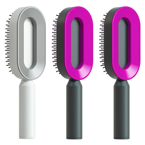 Self Cleaning Hair Brush For Women One-key Cleaning Hair Loss Airbag