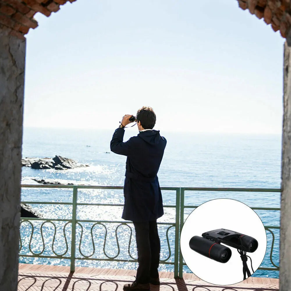 Binoculars 30x60 Zoom Outdoor Travel Compact Folding Telescope Hunting Puce Gaia