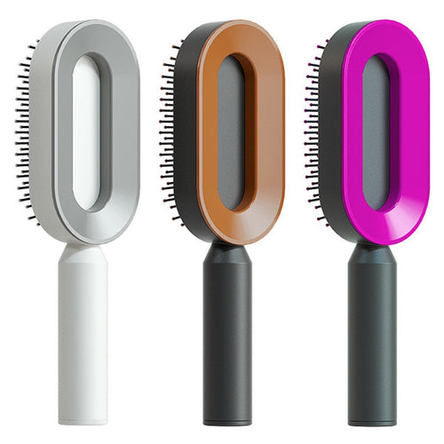 Self Cleaning Hair Brush For Women One-key Cleaning Hair Loss Airbag