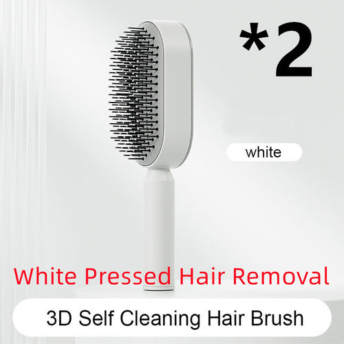 Self Cleaning Hair Brush For Women One-key Cleaning Hair Loss Airbag