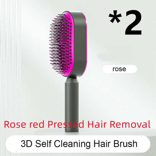 Self Cleaning Hair Brush For Women One-key Cleaning Hair Loss Airbag