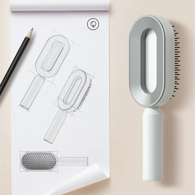 Self Cleaning Hair Brush For Women One-key Cleaning Hair Loss Airbag