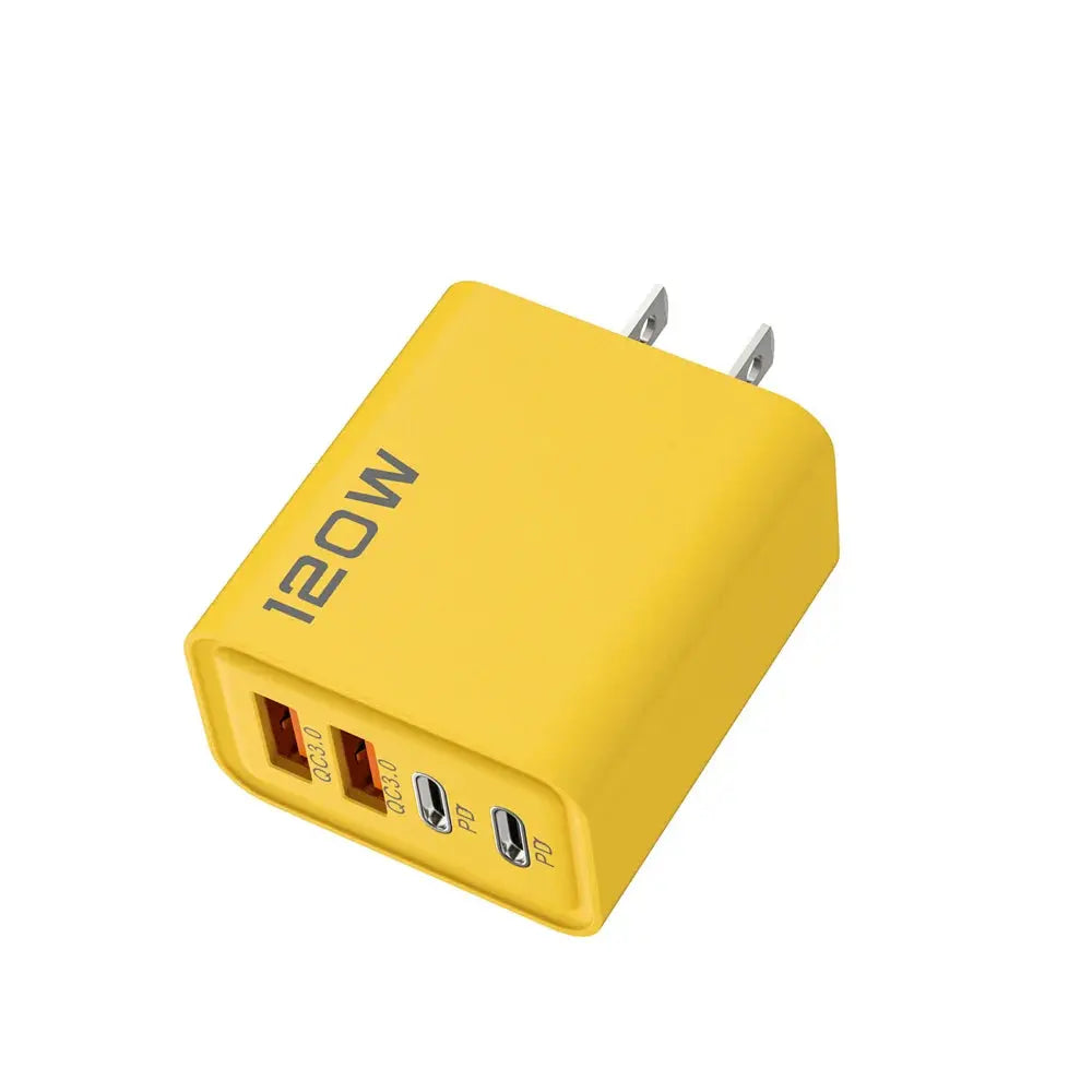 4 Port USB Charger Total 120W Type C Fast Charge Mobile Phone Adapter For iPhone Samsung Xiaomi Huawei Quick Charge Wall Charger No BrandLK