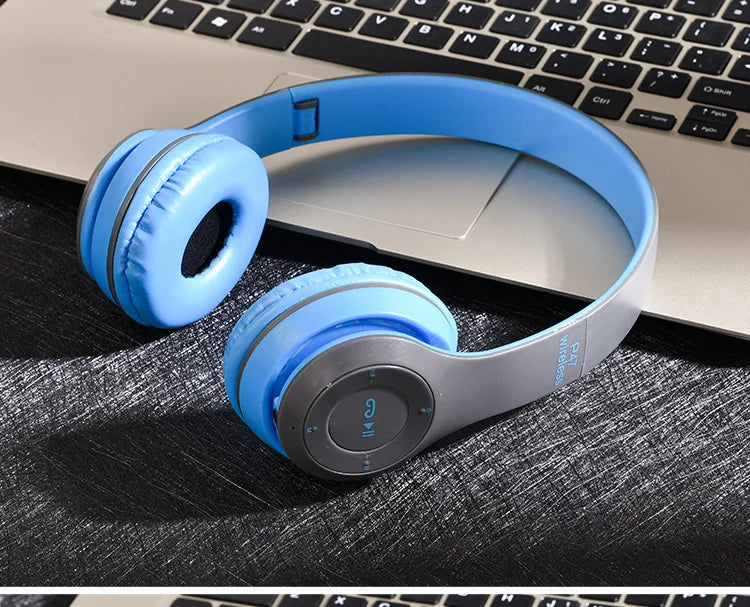 Foldable P47 Wireless Bluetooth 50 Headphones HIFI Stereo Bass Earphones for Music Gaming Kids Girls Smartphone Audio Device -  Mobile & Laptop Accessories No BrandLK