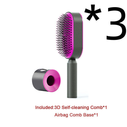 Self Cleaning Hair Brush For Women One-key Cleaning Hair Loss Airbag