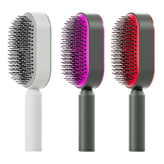 Self Cleaning Hair Brush For Women One-key Cleaning Hair Loss Airbag