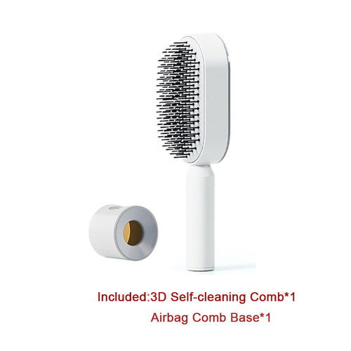 Self Cleaning Hair Brush For Women One-key Cleaning Hair Loss Airbag