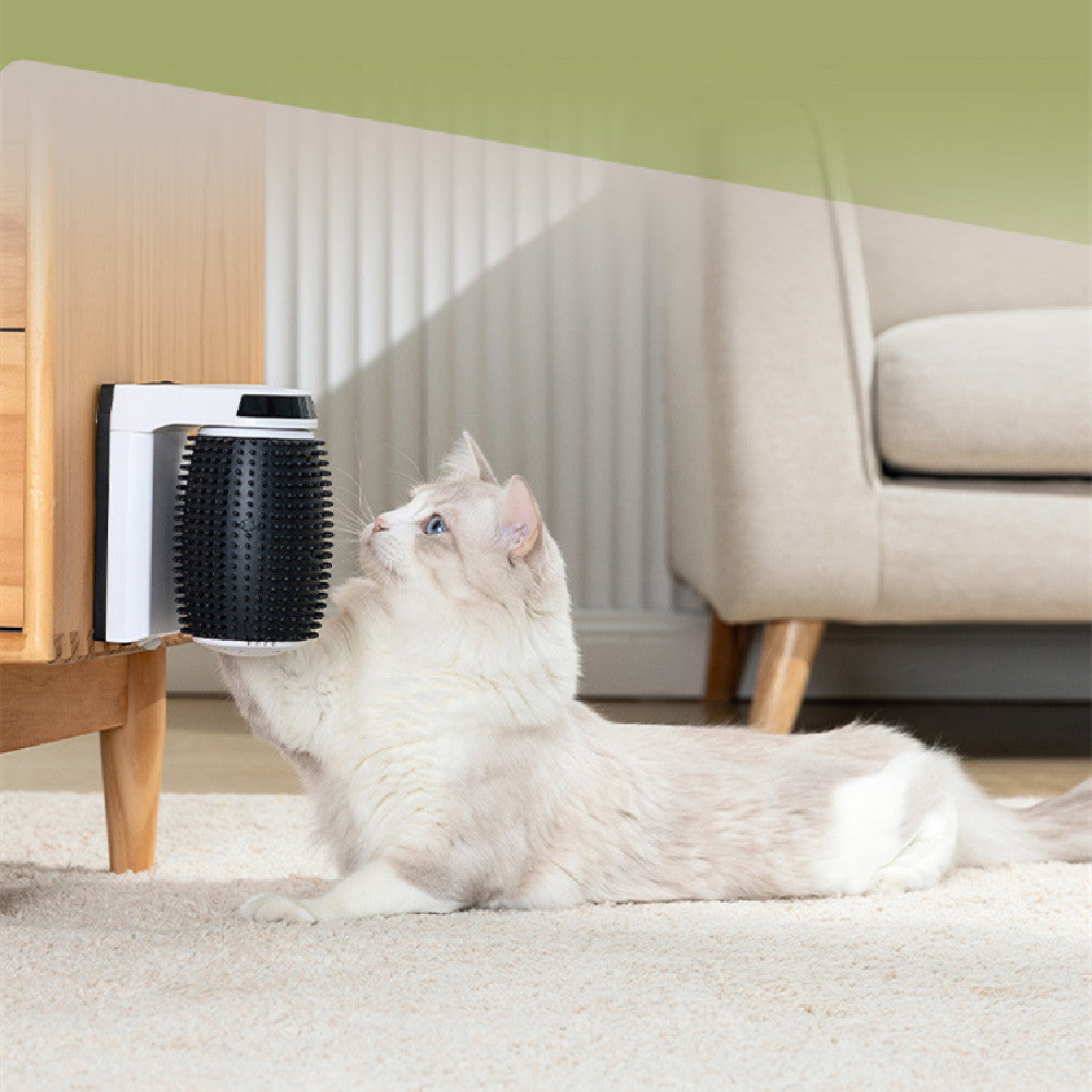 Pet Self-Cleaning Wall Brush Gentle Cat Corner Scratcher Auto Grooming