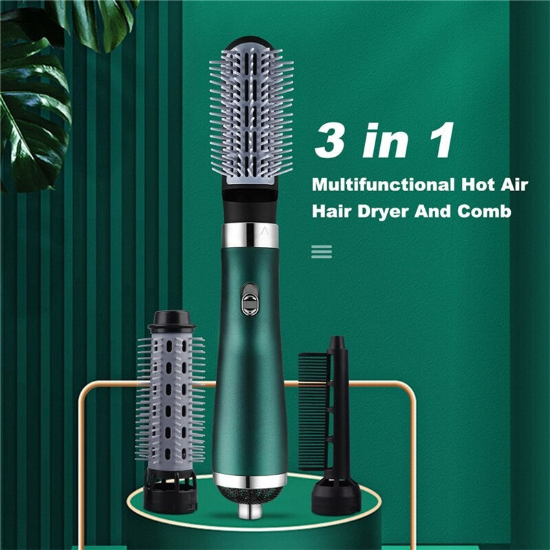 3 In 1 Electric Hair Dryer Negative Ions Rotating Salon Brush Hair