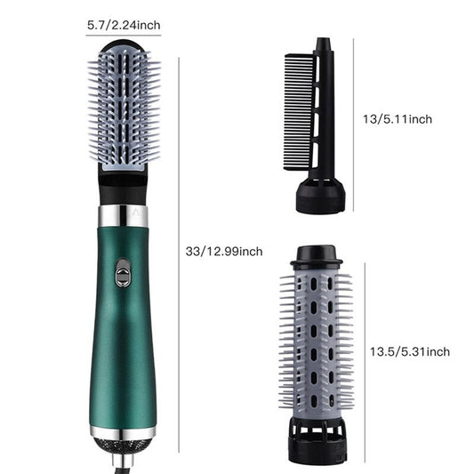 3 In 1 Electric Hair Dryer Negative Ions Rotating Salon Brush Hair