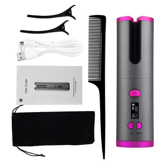 Cordless Automatic Hair Curler Iron Wireless Curling Iron USB