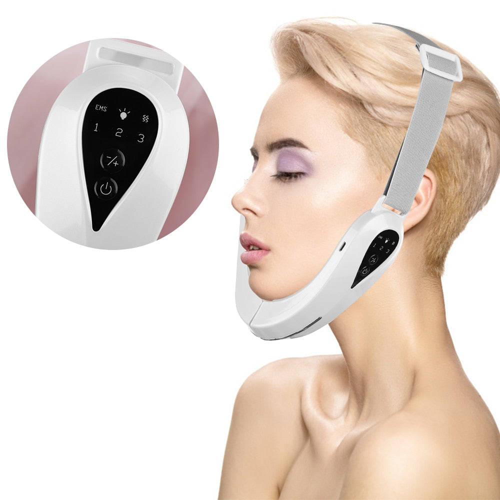Chin V-Line Up Lift Belt Machine Blue LED Photon Therapy Face Lifting