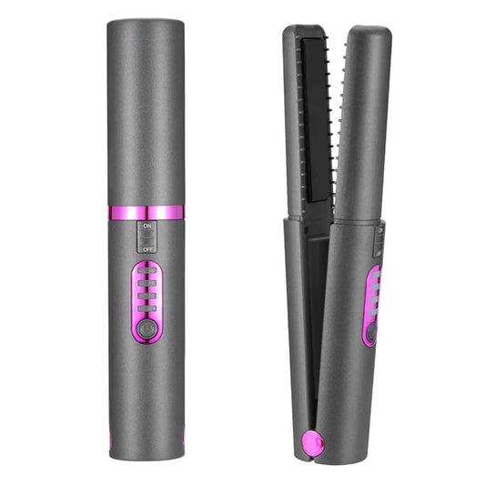 Flat Iron Mini 2 in 1 Wireless Hair Straightener with USB Charging ✅