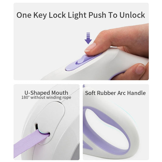 Automatic Retractable  Leash Lighting Dog