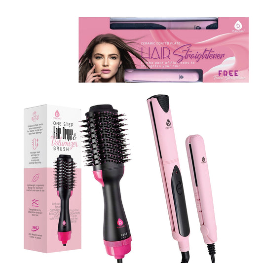 Hair Styling Power Bundle: One Step Hair Dryer & Volumizer Brush +