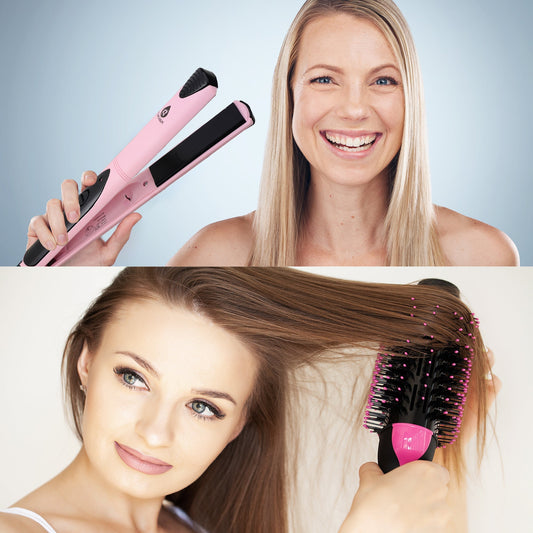 Hair Styling Power Bundle: One Step Hair Dryer & Volumizer Brush +