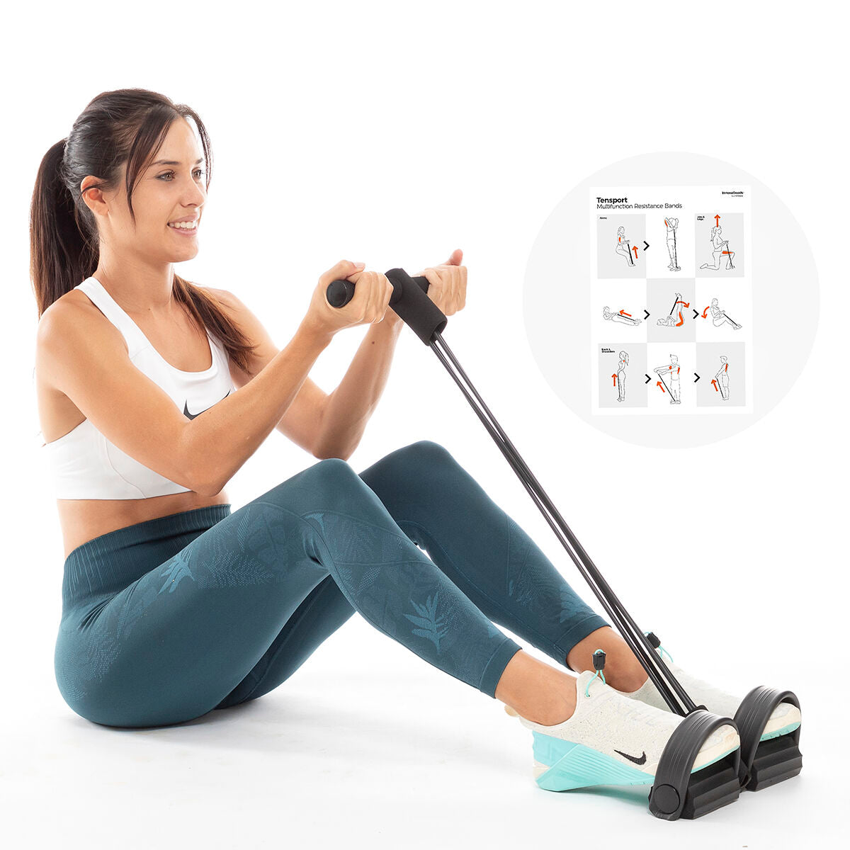 Resistance Bands with Multifunction Exercise Guide Tensport