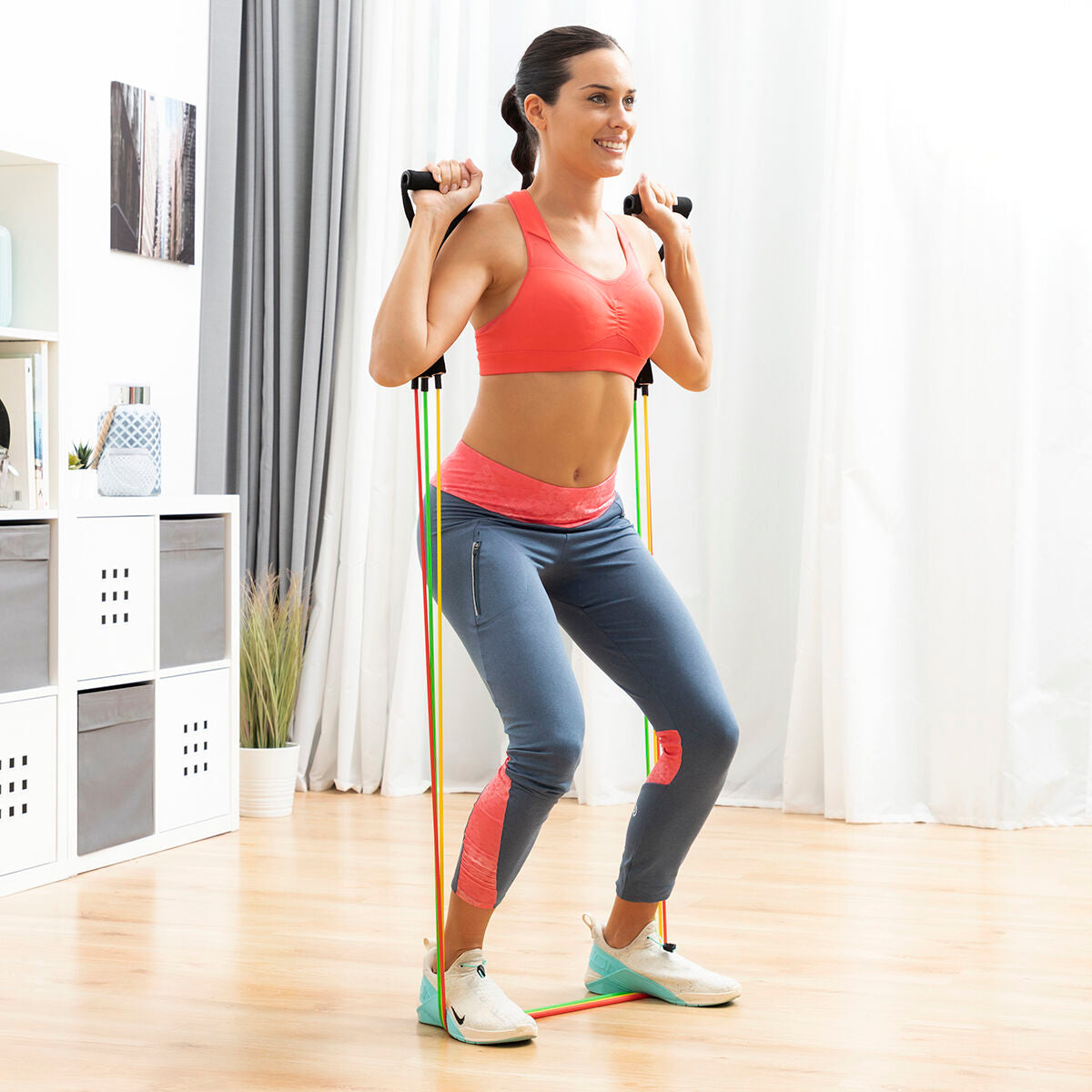 Resistance Bands Set with Accessories and Exercise Guide Rebainer