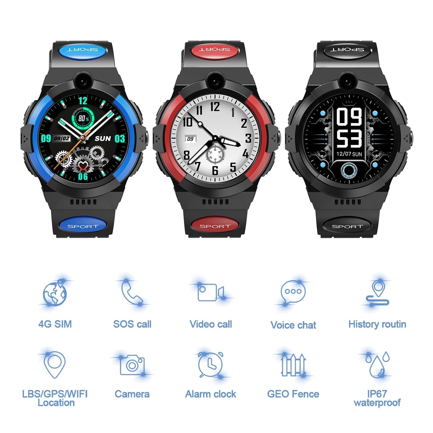 kids' telecom watch Video Call Positioning