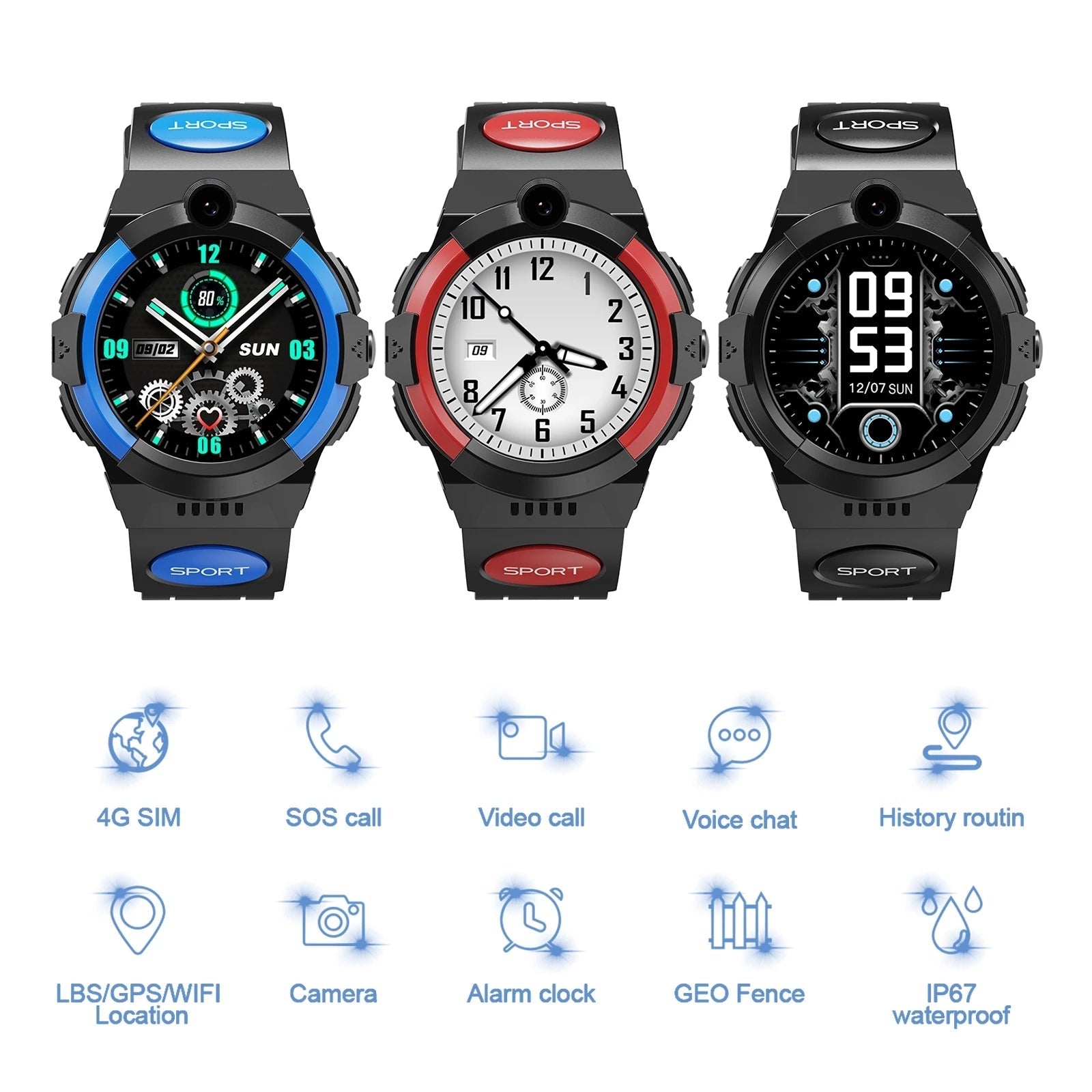 kids' telecom watch Video Call Positioning