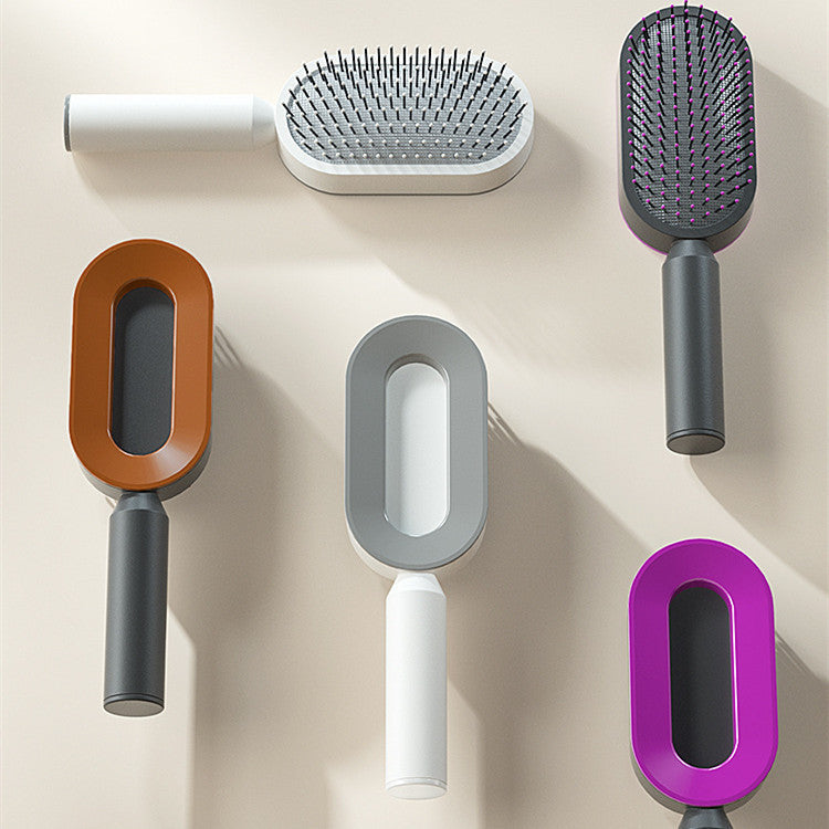 Self Cleaning Hair Brush For Women One-key Cleaning Hair Loss Airbag