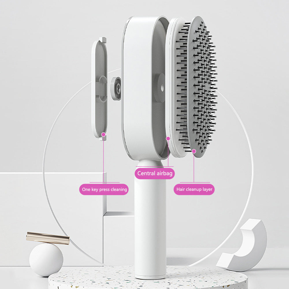 Self Cleaning Hair Brush For Women One-key Cleaning Hair Loss Airbag