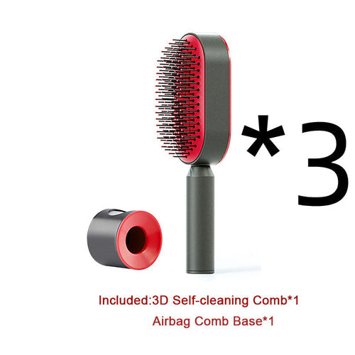 Self Cleaning Hair Brush For Women One-key Cleaning Hair Loss Airbag