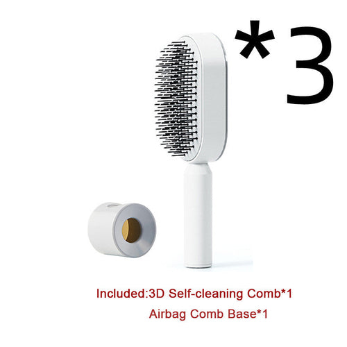 Self Cleaning Hair Brush For Women One-key Cleaning Hair Loss Airbag