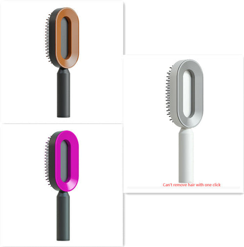 Self Cleaning Hair Brush For Women One-key Cleaning Hair Loss Airbag