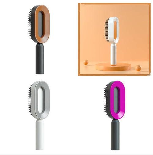 Self Cleaning Hair Brush For Women One-key Cleaning Hair Loss Airbag