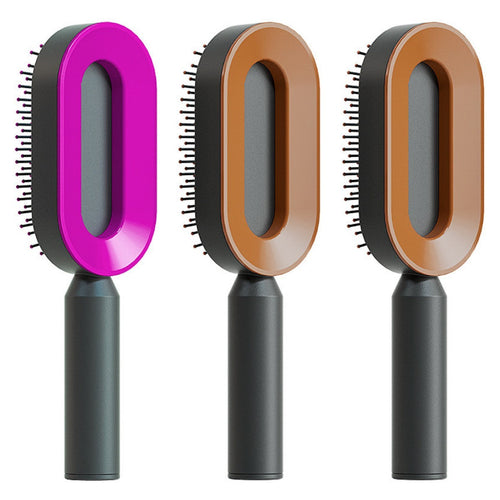 Self Cleaning Hair Brush For Women One-key Cleaning Hair Loss Airbag