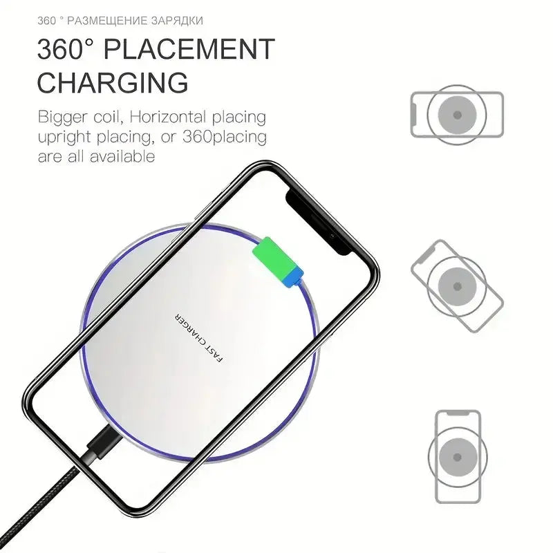 30W Wireless Charger For iPhone 15 14 13 12 X Pro Max Induction Fast Charging Pad Dock Station For Samsung S23 S22 Xiaomi Huawei No BrandLK