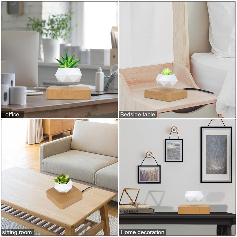 Levitating Flowerpot Novelty Rotation Magnetic Levitation FlowerPot