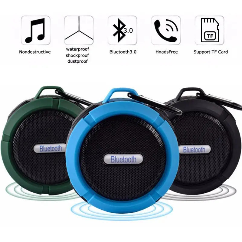 Mini Portable Bluetooth Speaker  Waterproof with Suction Cup