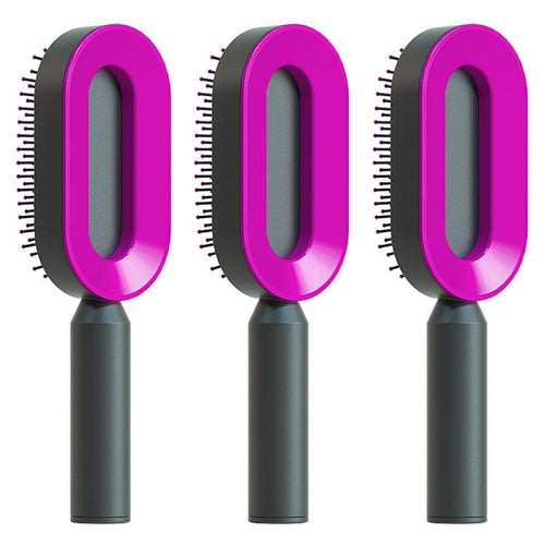 Self Cleaning Hair Brush For Women One-key Cleaning Hair Loss Airbag