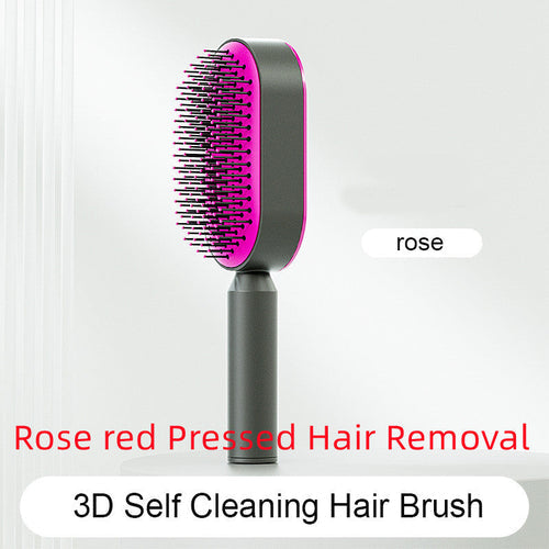 Self Cleaning Hair Brush For Women One-key Cleaning Hair Loss Airbag