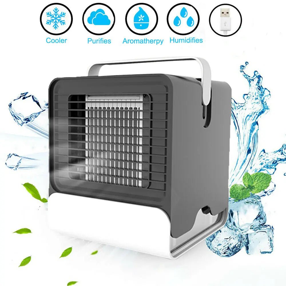 USB Mini Negative Ion Cool Fan Air Conditioner Teal Simba