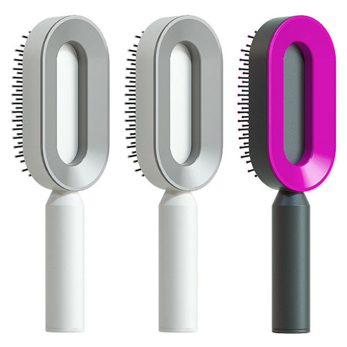 Self Cleaning Hair Brush For Women One-key Cleaning Hair Loss Airbag